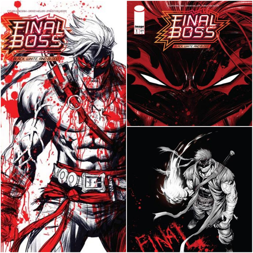 Final Boss #1 Black, White & Blood Red Reprint Covers A, B & C (Pre-Order 25/11)