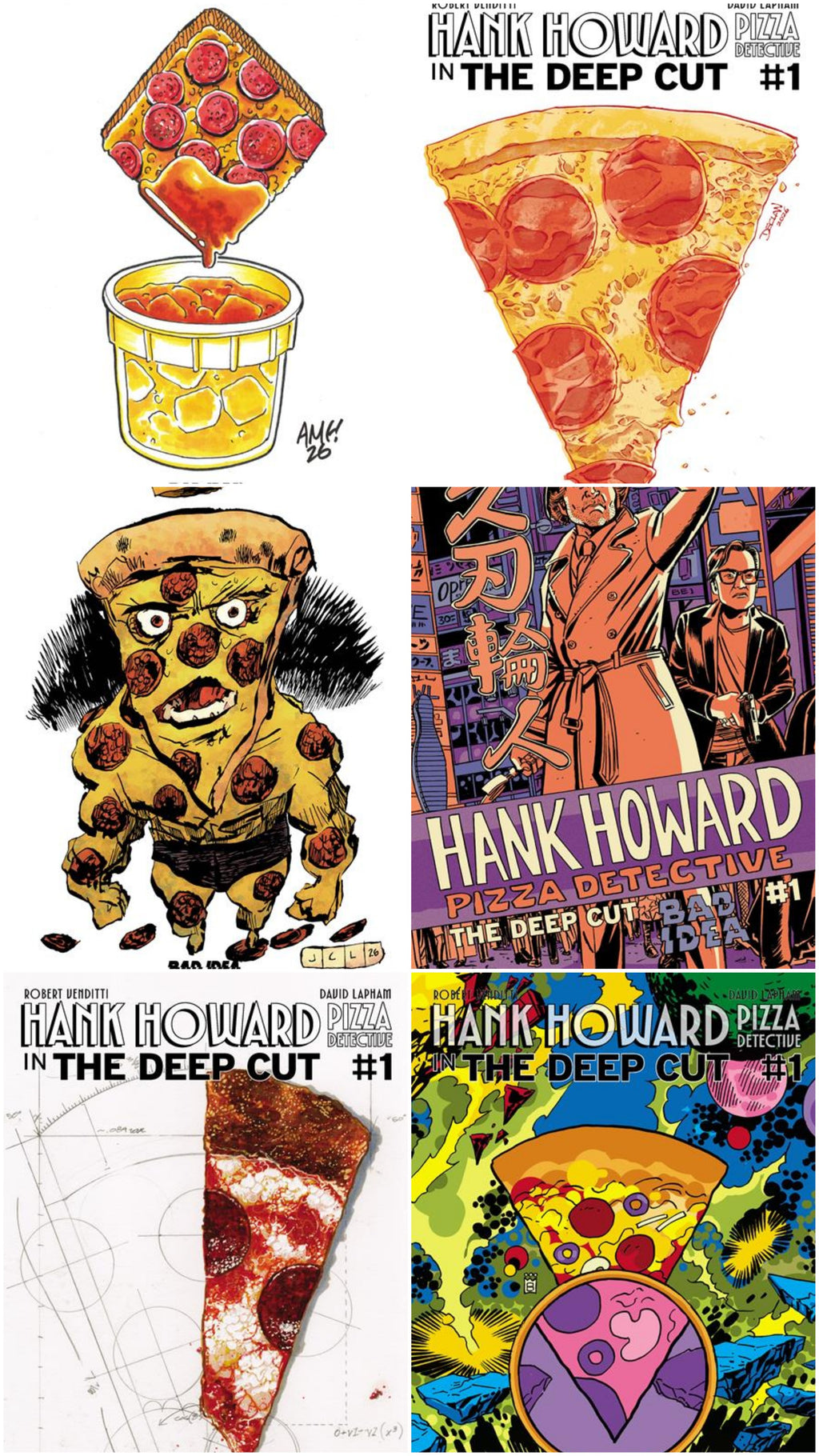 Hank Howard Pizza Detective The Deep Cut #1 Cover A-F Set One Shot (Pre-Order 2nd December)