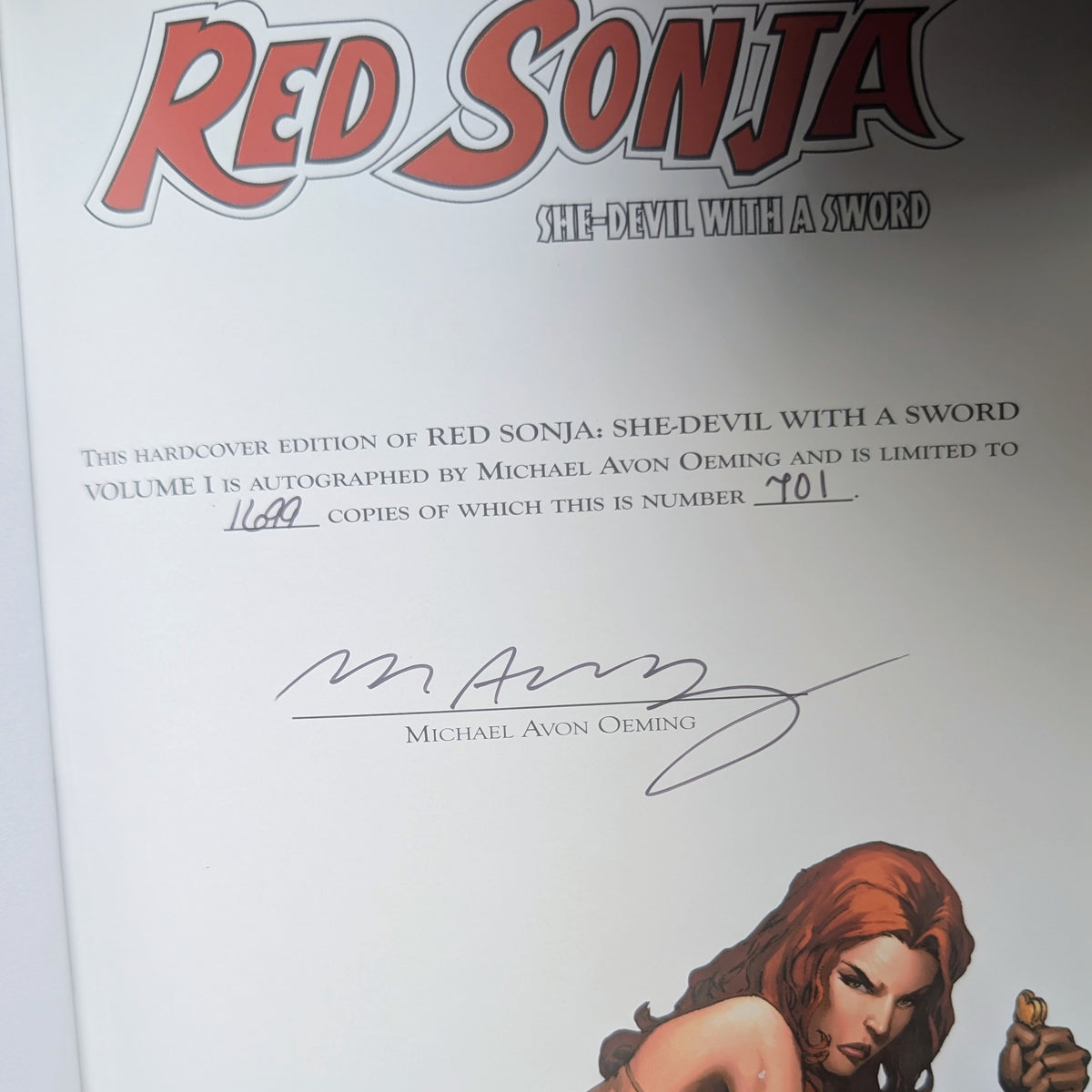 Red Sonja She-Devil with a Sword Volume 1 Signed Hardback