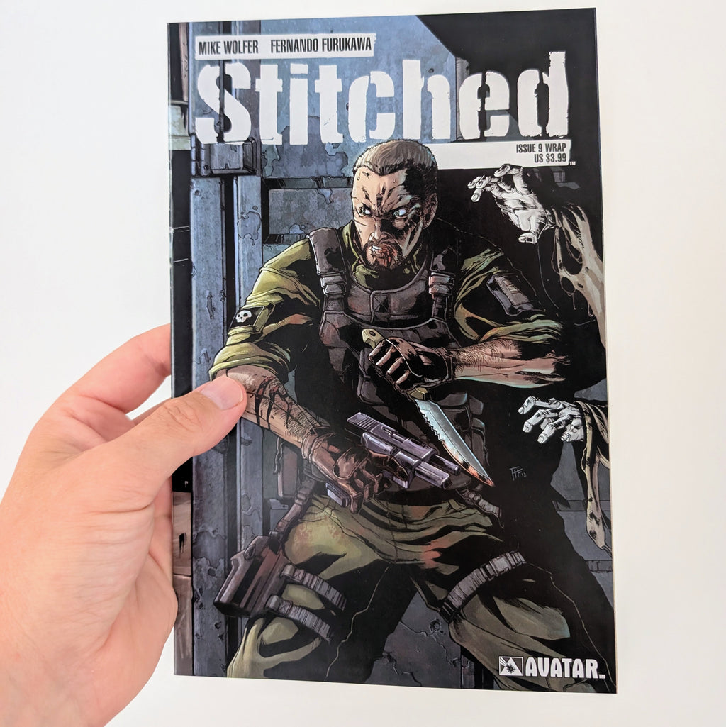 Stitched #9 Wraparound Cover by Garth Ennis