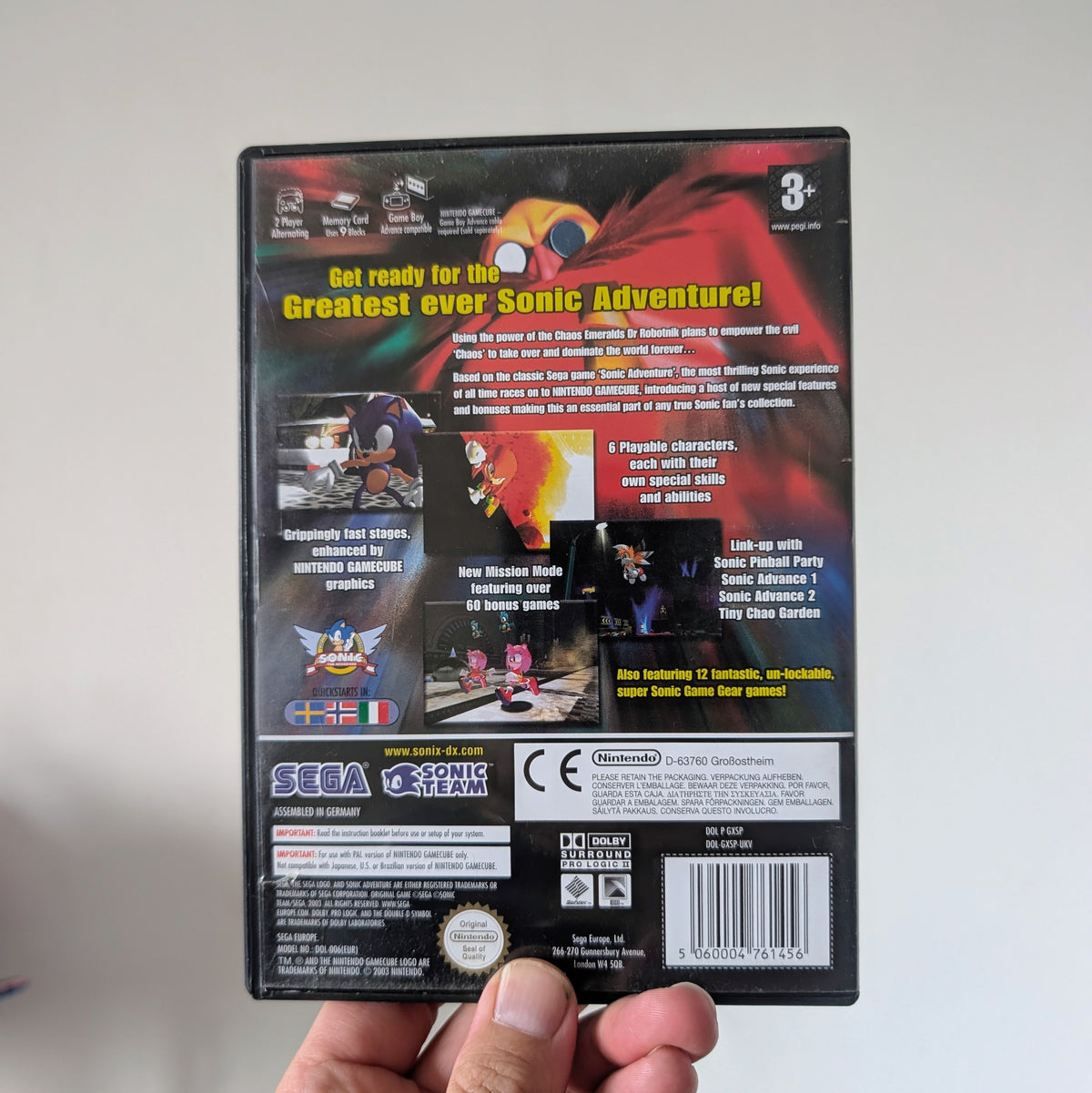 Sonic Adventure DX: Director's Cut Nintendo Gamecube Game