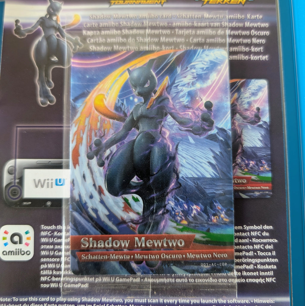 Pokken Tournament with SEALED Shadow Mewtwo Card Wii U Game
