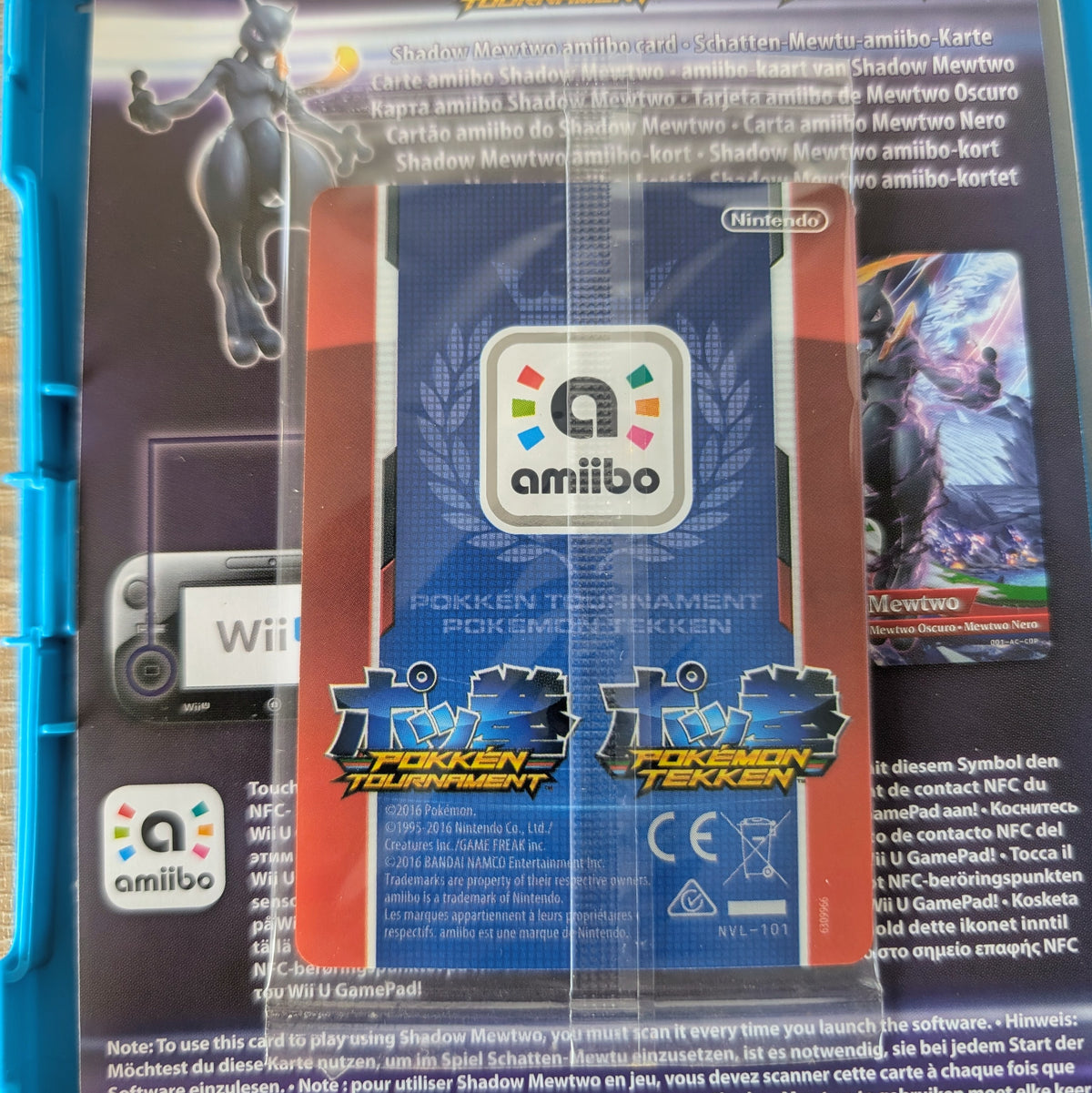 Pokken Tournament with SEALED Shadow Mewtwo Card Wii U Game