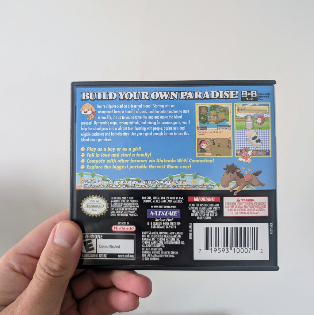 Harvest Moon DS Island of Happiness DS/3DS Game