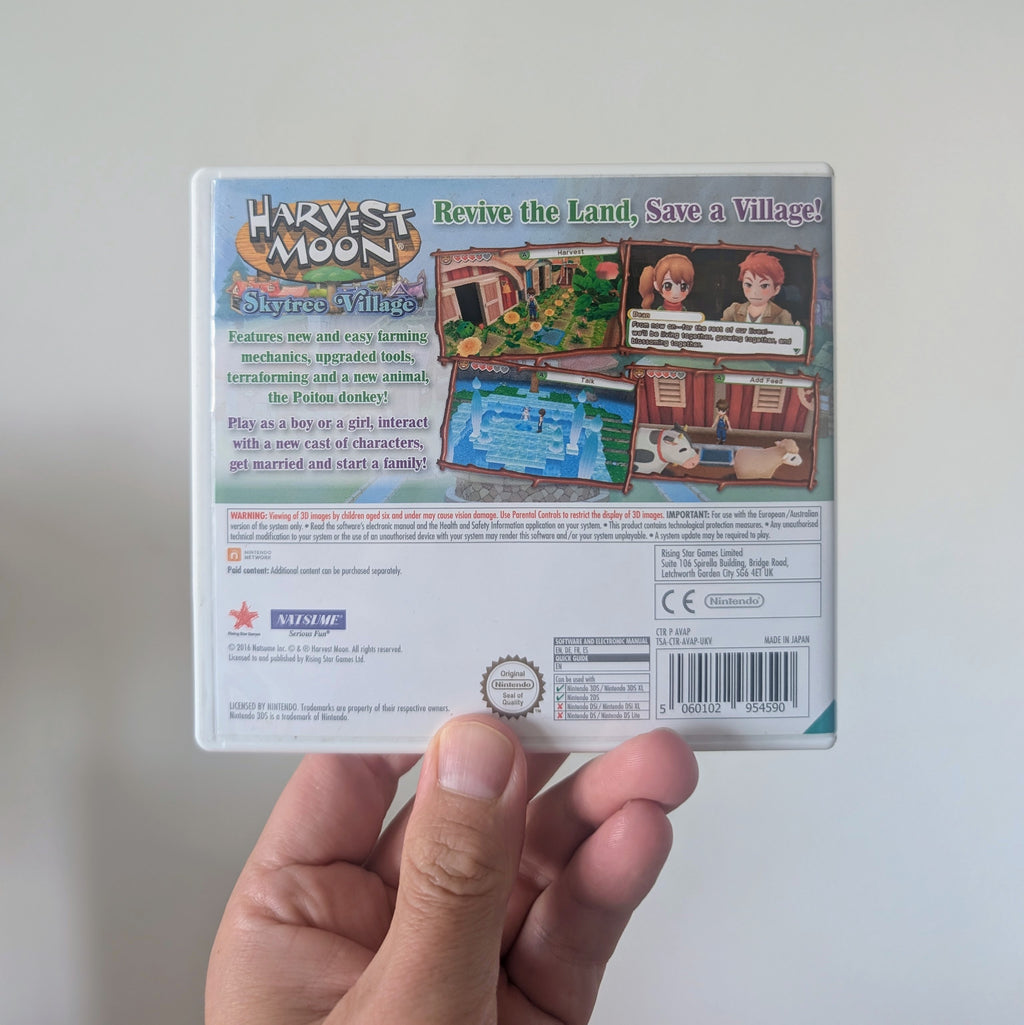 Harvest Moon Skytree Village 3DS Game